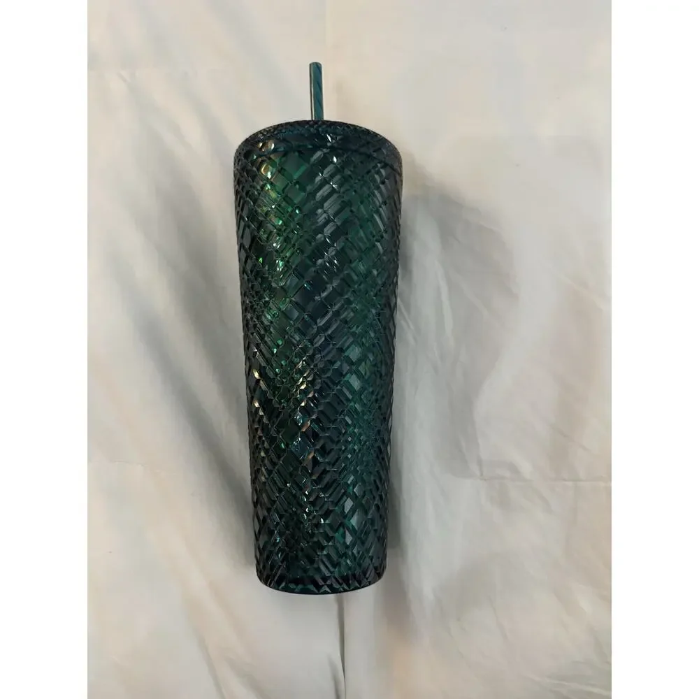 Starbucks Cold Drink Cup Diamond Studded Tumbler 24oz - Green